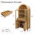 71" Tall Arched Kitchen Pantry With Adjustable Shelves-2001716755