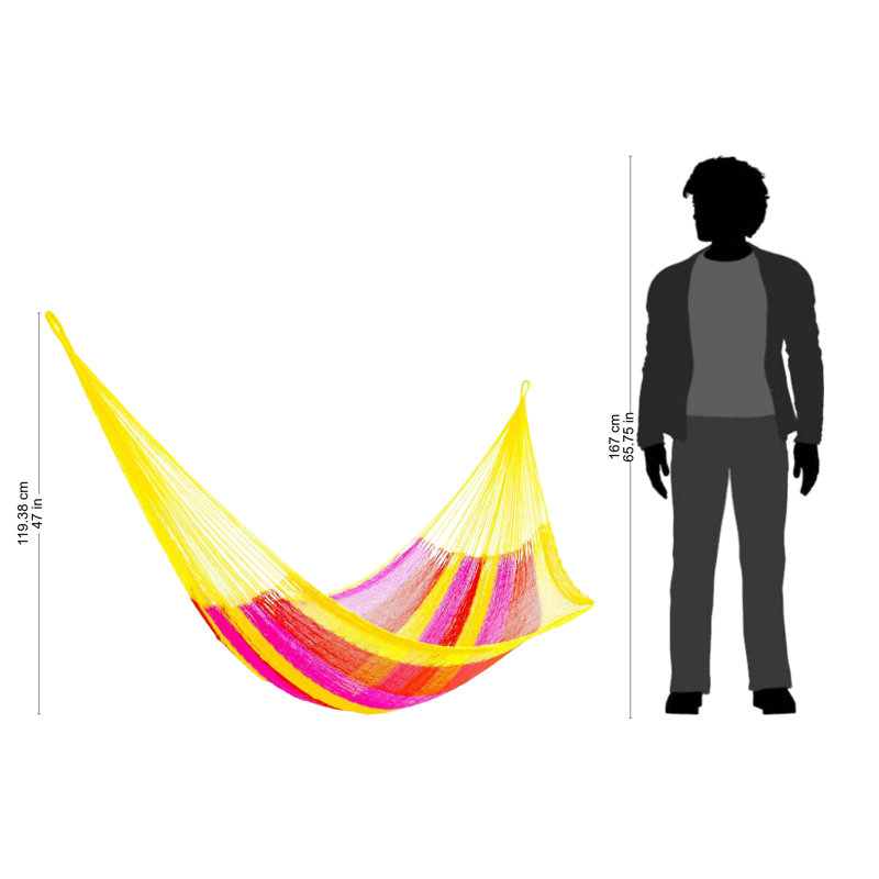 Itzel 1 Person Camping Hammock, 80" L x 47" W, Pink