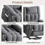 Fauteuil inclinable électrique surdimensionné surdimensionné, grand fauteuil inclinable électrique avec massage, porte-gobelets, poches latérales-121131689