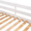 Lit superposé en L pour lit simple et double avec toboggan et échelle courte, blanc