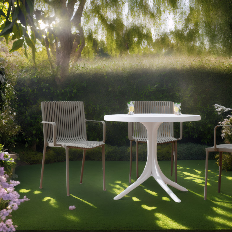 Ensemble de 4 chaises empilables toutes saisons - Chaises longues en polypropylène pour la piscine, le patio, le restaurant et l'intérieur