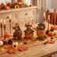  Ensemble de 3 figurines de jardin en résine d'automne pour les décorations d'automne d'Halloween, 4,3 pouces