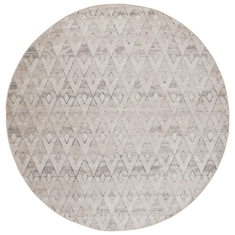 Grove 682 Performance Geometric Shapes Rug, Round 6'7"
