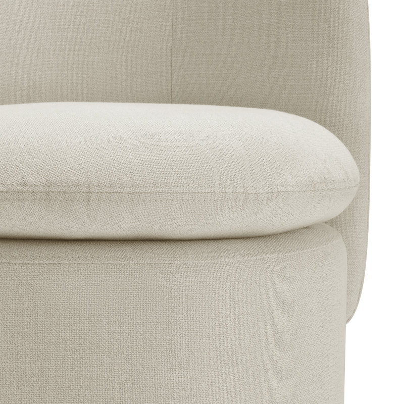Fauteuil demi-tonneau pivotant Adrielle, Lin Effie