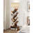 6-Tier Tree Bookshelf With Built-In Light - Rustic Brown Tall Bookcase With Storage Drawer, Adjustable Lighting For  Office/Bedroom (Anti-Tip Design)