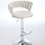 Ensemble de 2 tabourets de bar, avec repose-pieds chromé et base pivotante à hauteur réglable en velours + tabouret de bar simple Golden Leg-1150438469