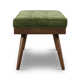 Luca 55" Velvet Fabric Bench in Distressed Green Velvet