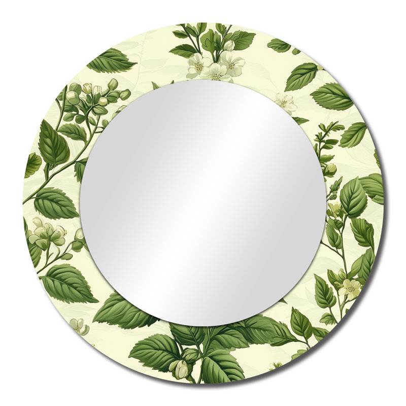 Wildflowers Collage Of Springs Essence - Floral Mirror Wall Art - Printed On Metal, 23" x 23"