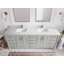 Meuble-lavabo double 84 po avec comptoir en quartz Aberdeen