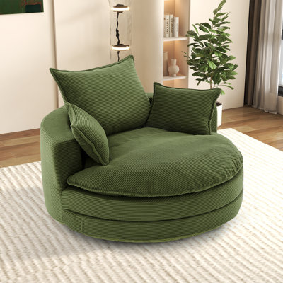 Fauteuil demi-tonneau rotatif 57,3 po