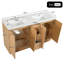 Meuble-lavabo double avec quatre portes et trois tiroirs