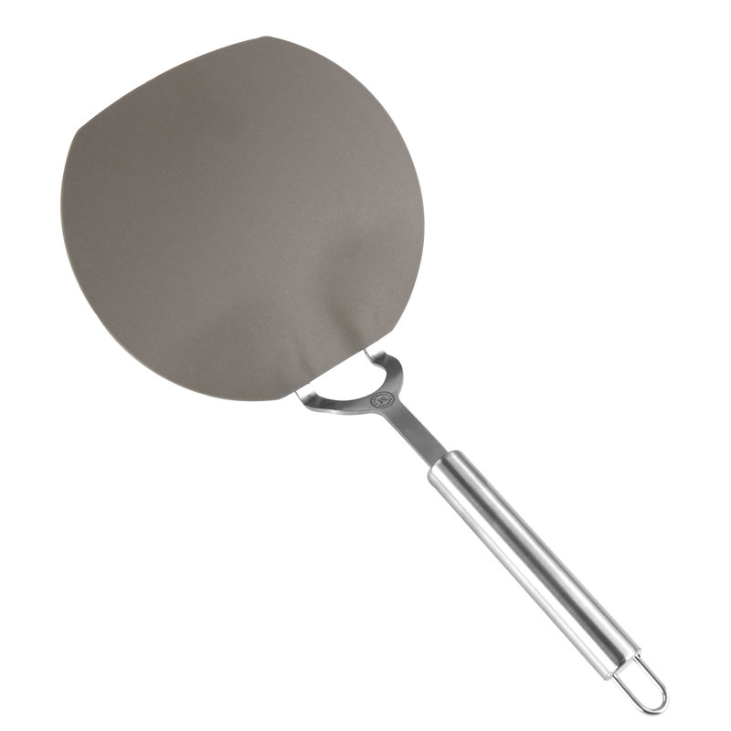 Gray Rectangular Plastic Pancake Turner with Ergonomic Handle