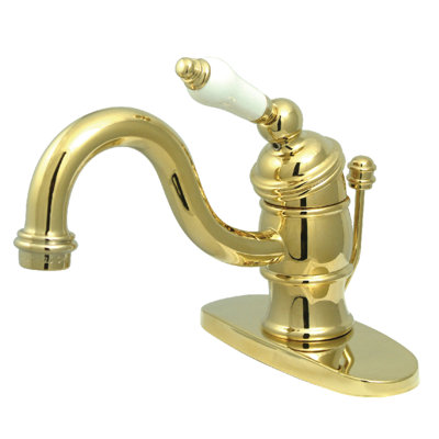 Robinet de salle de bain 1 poignée à fixation sur le comptoir en laiton victorien Kingston