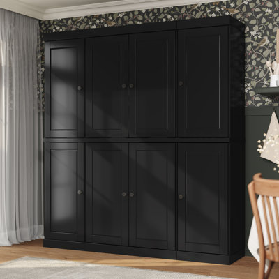 Kyrrah Palace Imports 100% Solid Wood Pantry Cabinet, Raised Panel Doors, 2 Drawers, Adjustable Shelves, 65" Wide, 71.5" Tall