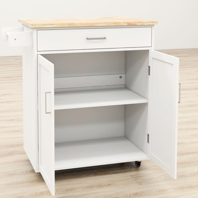 Multi-Functional Kitchen Cart, Towel Rack, Stable Structure, Removable Wheels Island With Adjustable Shelves, Material & Convenient Rack