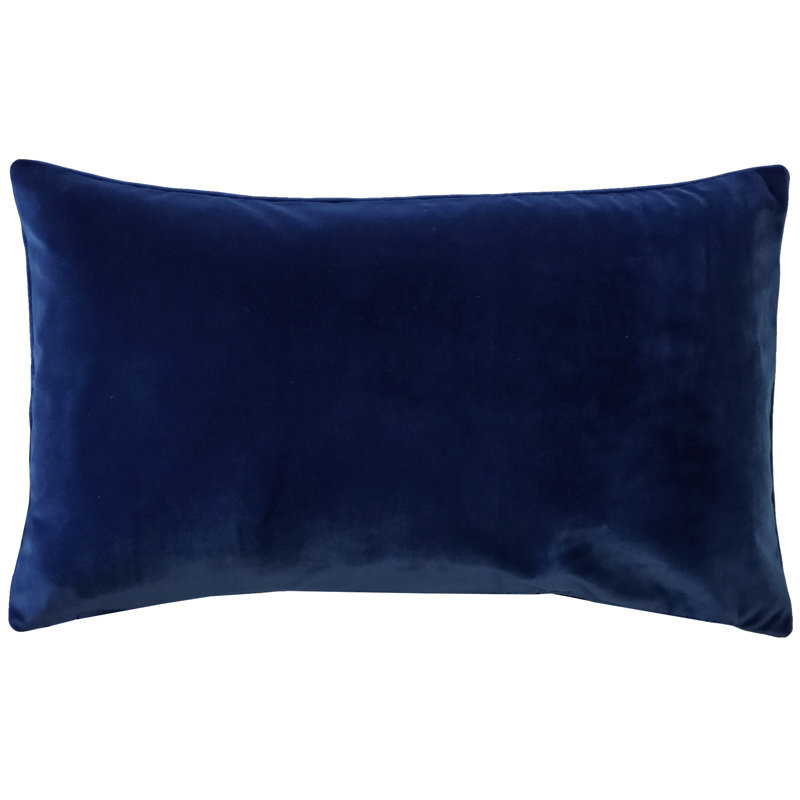 Castello Velvet Reversible Throw Pillow, Royal Blue