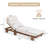 78.8'' Outdoor Acacia Wood Patio Chaise Lounge Chair-2010230995