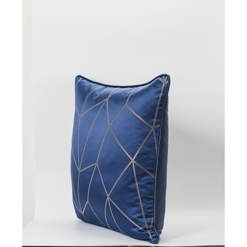 Ensemble de 2 taies d'oreiller géométriques abstraites, Bleu