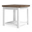 Table d'appoint 24 po sans assemblage, jasmin blanchi, peuplier, placages, aulne noueux, décor décoratif nautique pour le bureau requis et couloir de table