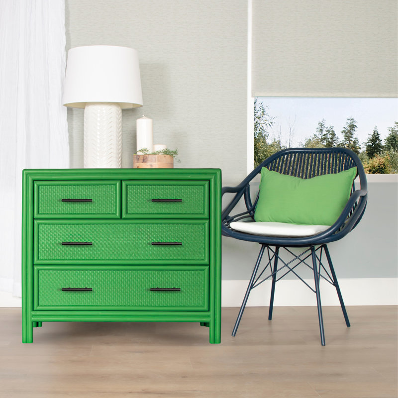 Aruba 4 - Drawer Nightstand, Bright Green