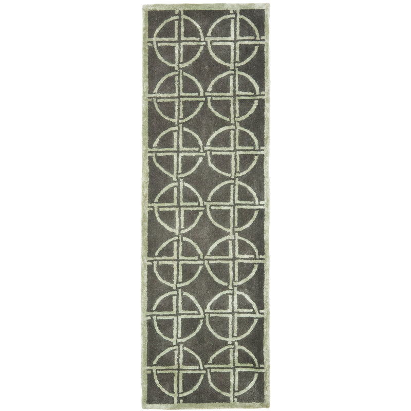 Soho Hand Tufted Wool Geometric Rug, Runner 2'6" x 6'