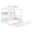 Lit de maison en bois avec lit gigogne, conception moderne pour enfants avec tablette de rangement-2108063925