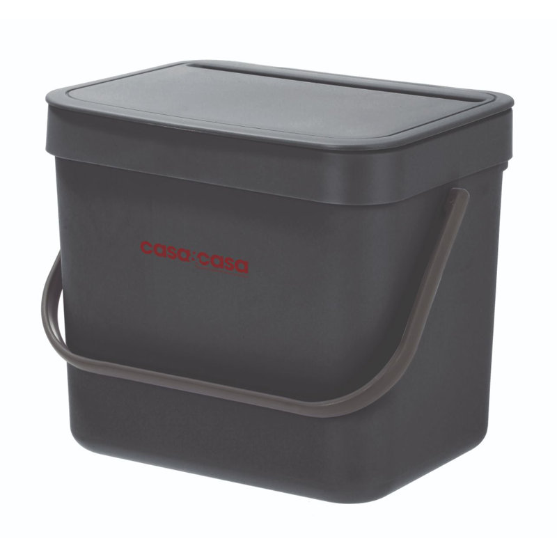 Plastic Recycling Bin, Slate, 7, 25cm H x 29cm W