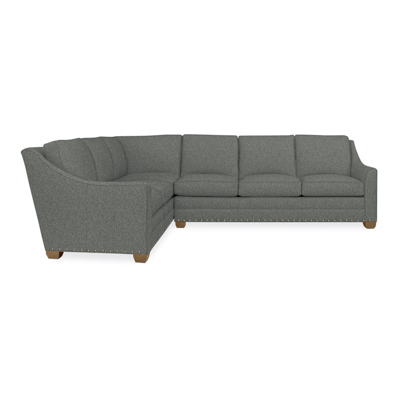 American Bungalow 2-Piece Nicholas Sectional, Yes, Hampton, Ian Pewter