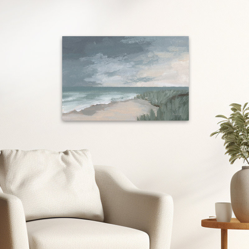 Vue sur la côte et la plage, H 24 po x l 16 po