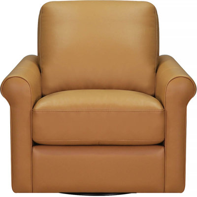 Mayoworth Top Grain Leather Swivel Chair