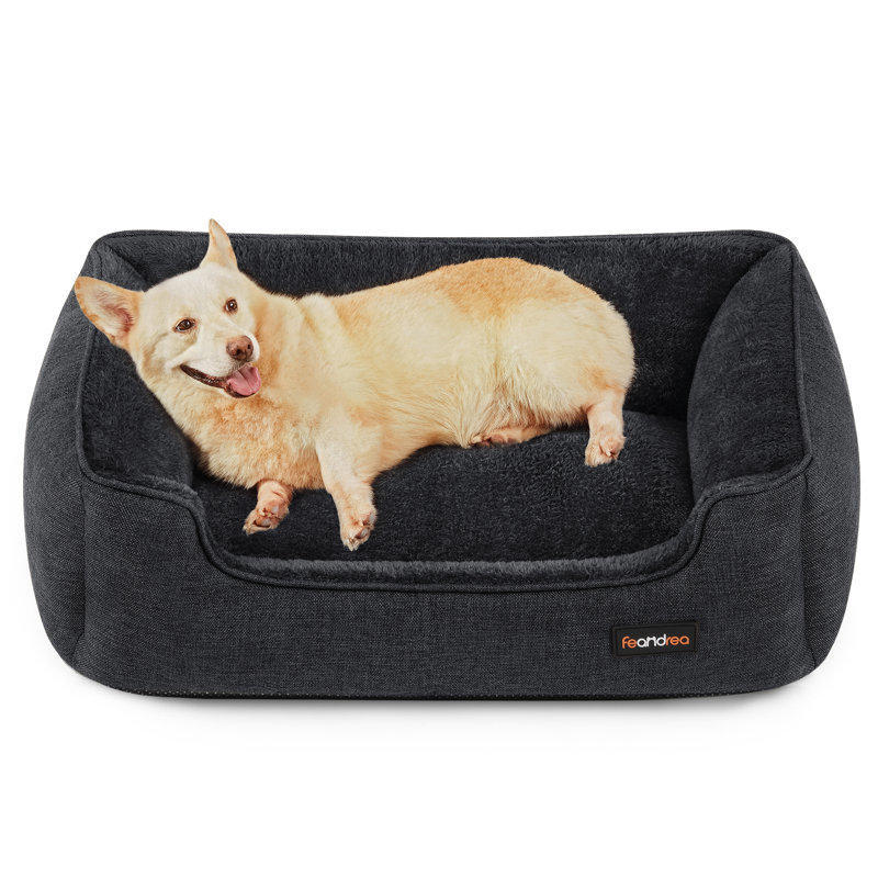 Polyester Pet Bed, 25cm H x 75cm W x 90cm D, Dark Grey