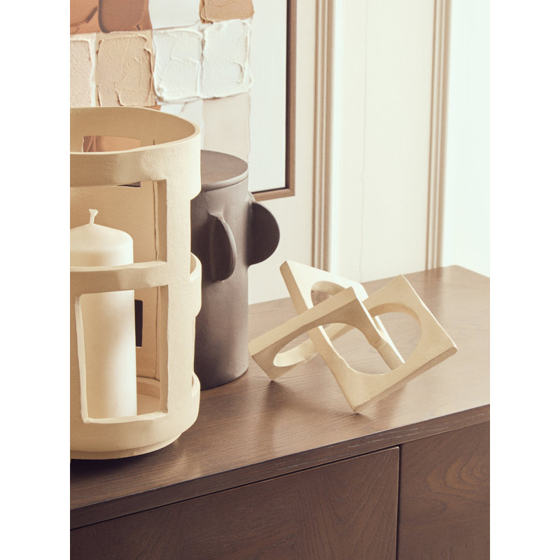 Alexandera Abstract Figurines & Sculptures, Cream