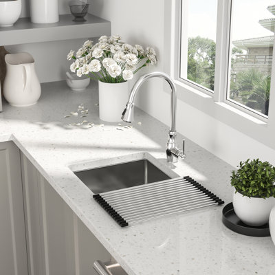 13"X15"X9" Stainless Steel Undermount Sink - Single Bowl, Construction, Soundproof, Brushed Nickel Look 13 Inch Sus304 Steel, 9 Deep Basin, For Easy Cleaning