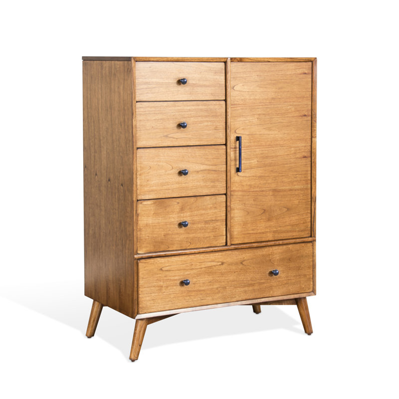 Commode 5 tiroirs Baesmarc, Teck