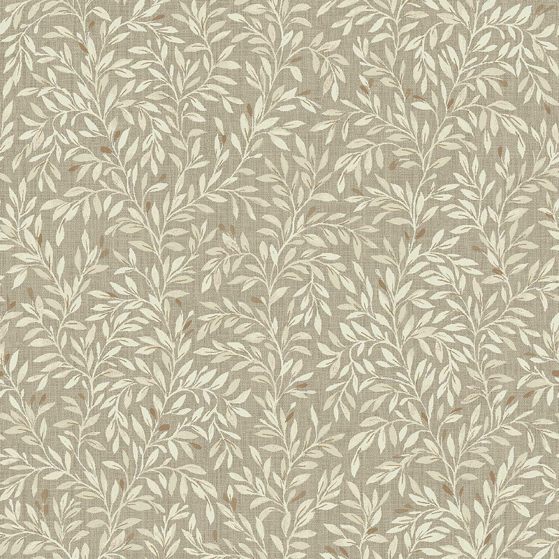  Rouleau de papier peint L 33 pi x l 21 po Ditsy Leaf, Naturel