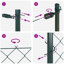 Chain Link Fence With 7 Posts Galvanised Steel-306222713-306222661