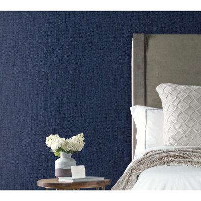 Faux Grasscloth Weave 18.86' L x 18" W Peel and Stick Wallpaper Roll