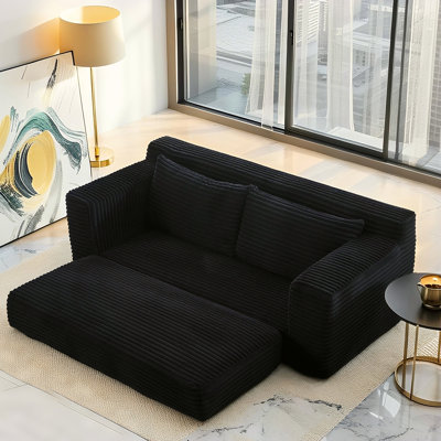 Canapé convertible avec mousse à mémoire de forme, structure en acier, sans assemblage, conception compacte pour petits espaces et utilisation polyvalente