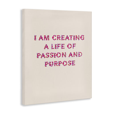 Life of Passion & Purpose Canvas Wall Art, design by Dina Riddle