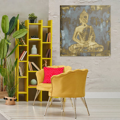Muted Earthy Buddha Abstract Canvas, design by Tom Bray