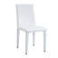 Chaises de salle à manger confortables en polyuréthane blanc, pieds en métal, ensemble moderne de 2 pièces pour la maison