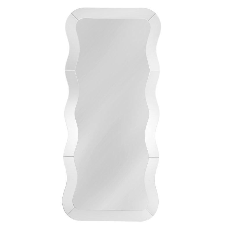 Miroir de plancher Wave avec cadre ondulé