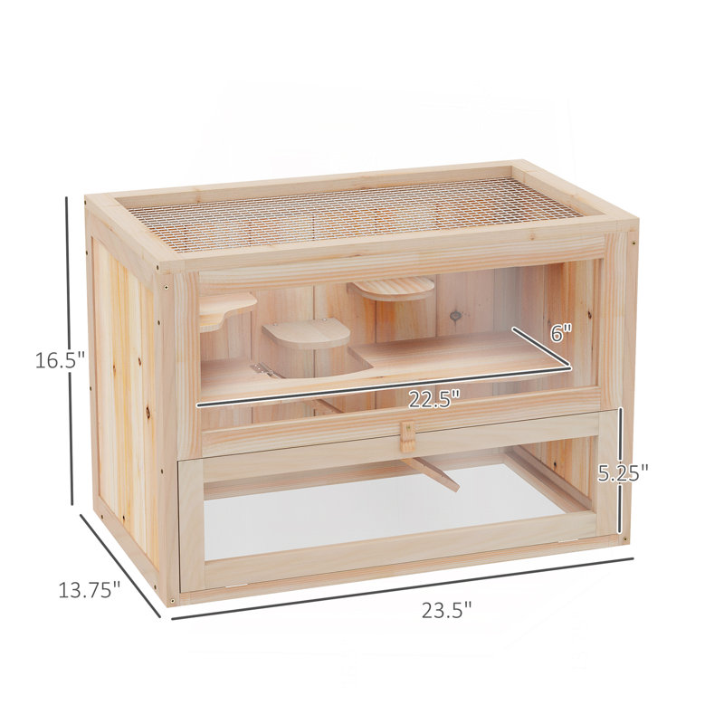 Cage à hamster sur 2 niveaux