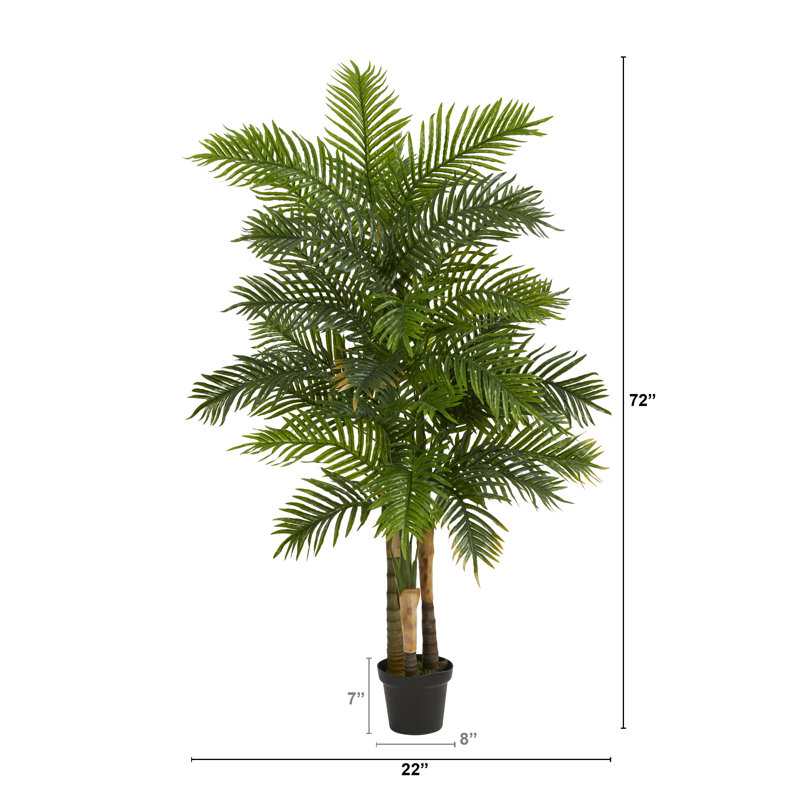 Palmier artificiel 72 po en doublure de pot