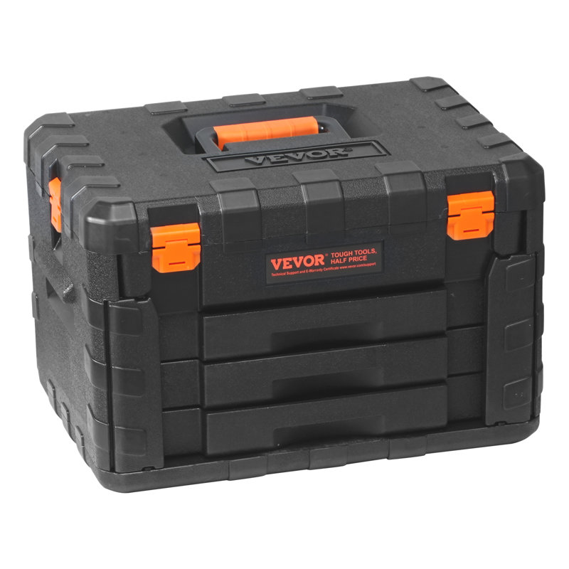 VEVOR 450-Piece SAE and Metric Chrome Mechanics Tool Set with Portable Storage Case