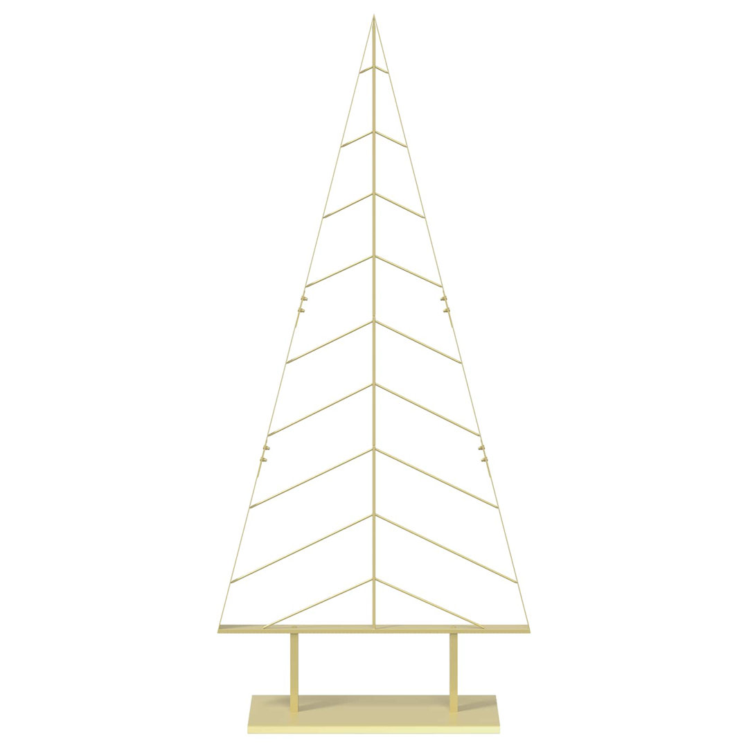 VIDAXL Metal Christmas Tree with Stand 180 cm in Gold, Decorative Steel Holiday Tree for Indoor and Sheltered Outdoor Use - Image 3