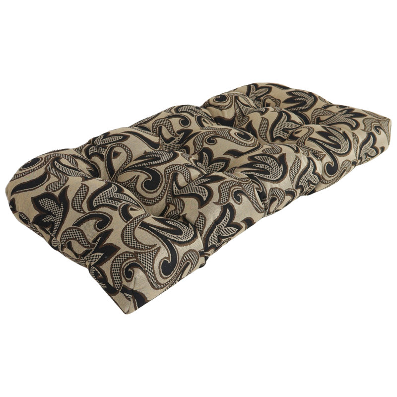 42-Inch By 19-Inch Rounded Back Tapestry Loveseat Cushion