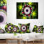Motif vert sur fond noir avec cercles - imprimé abstrait-30617565-30617569