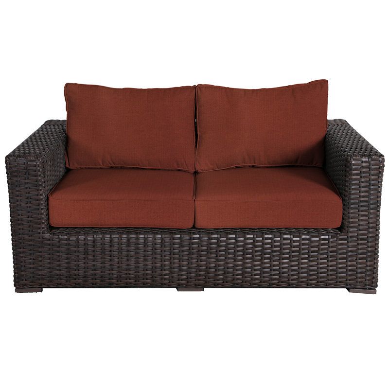 Woodham 65'' Wide Loveseat with Cushions, Henna