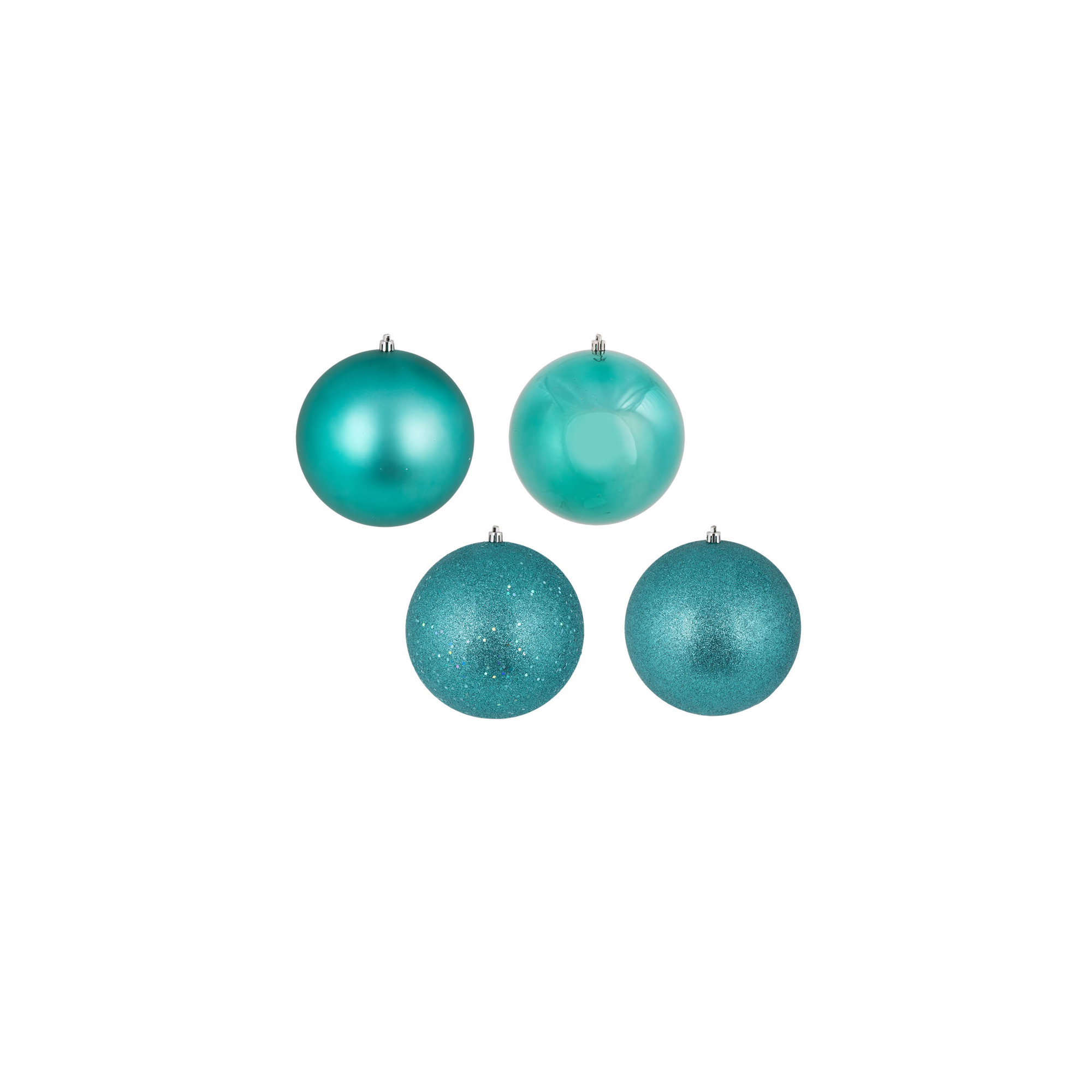Christmas Ball Ornament, 6" H x 6" W x 6" D, Teal